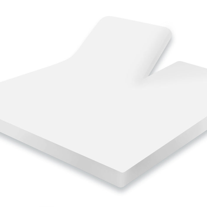 Eleganzzz Splittopper Hoeslaken Jersey Katoen Stretch - wit