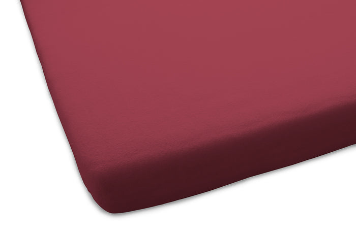 Dutch Dreams Hoeslaken Flanel Stretch - 25cm Hoek - 2x - bordeaux