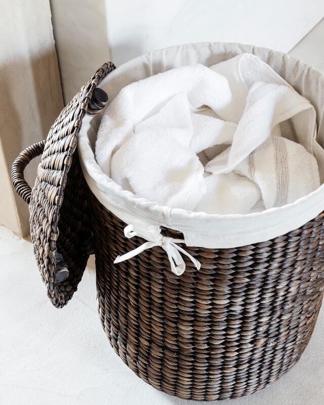 MUST Living Laundry basket Tahiti BLACK WASH,48|55xØ40 cm