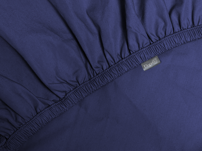 Eleganzzz Splittopper Hoeslaken Perkal Katoen - donker blauw