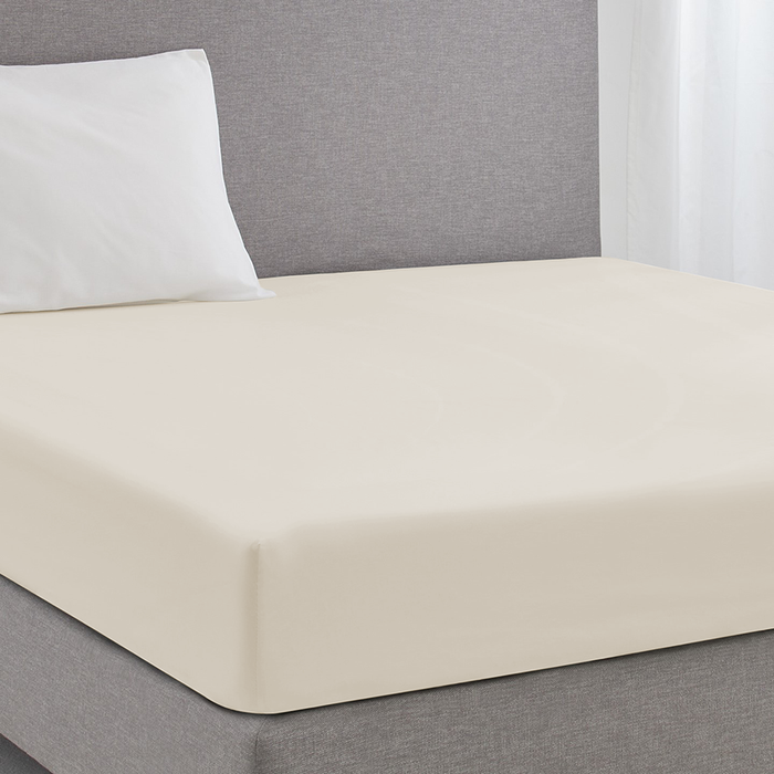Eleganzzz Hoeslaken Katoen Perkal 35cm Hoekhoogte - ivoor