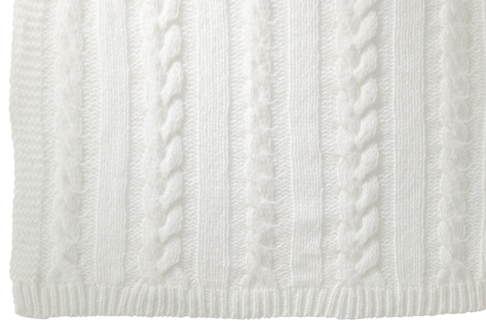 J-line - Plaid Twist Polyester Wit - 130x180x3cm