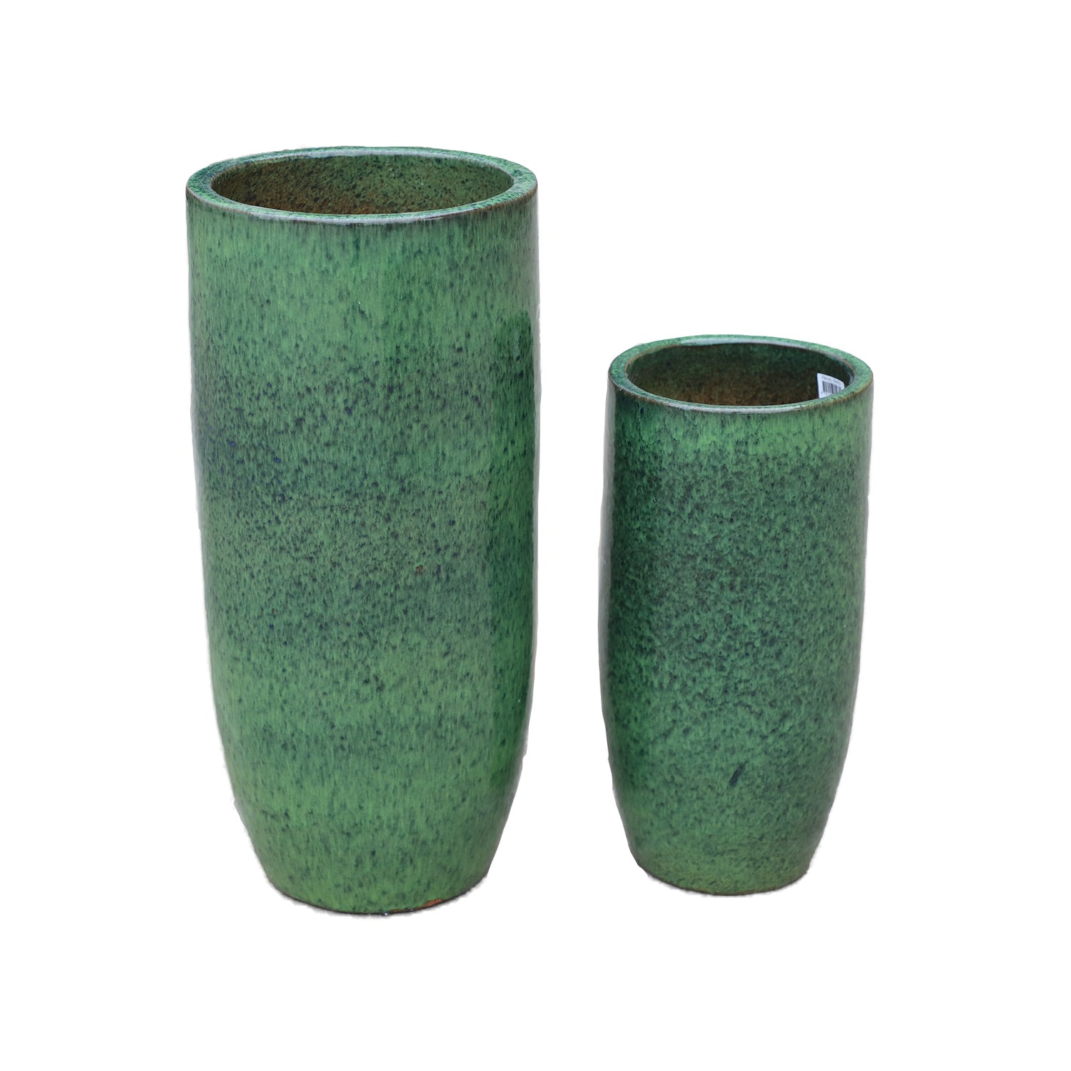 PTMD Dezzel Green Glazed Round Ceramic Pot High SV2