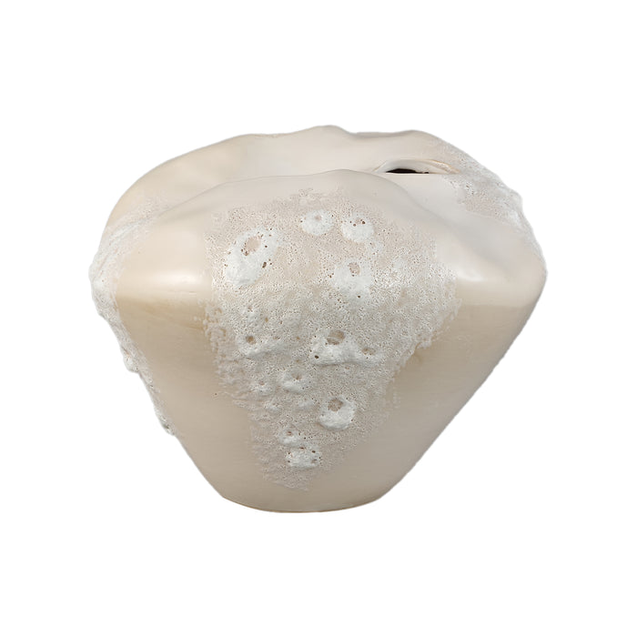 PTMD Dangelo Cream Ceramic Irregular Vase M