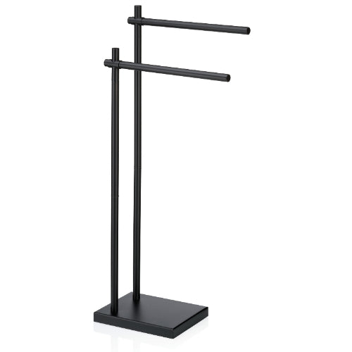Handdoekrek, Vrijstaand, Verstelbaar, 79 x 23 x 18 cm, RVS, Zwart - Ke