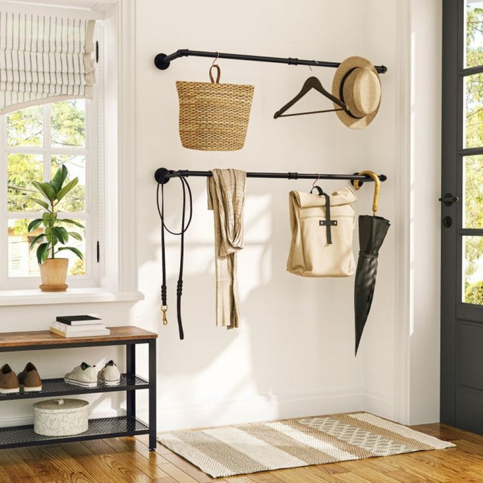 Ylumen Kapstok 2x stang Mitchell L 75 cm zwart