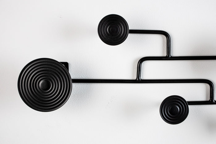 BOLD MONKEY Wall Coat Rack Hypnotising Black