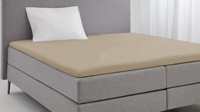 Eleganzzz Topper Hoeslaken Katoen Perkal - zand