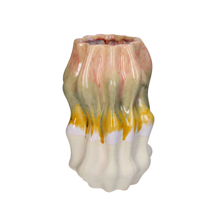 HD Collection Vaas Monaliet - Beige|Oker|Roze - Keramiek