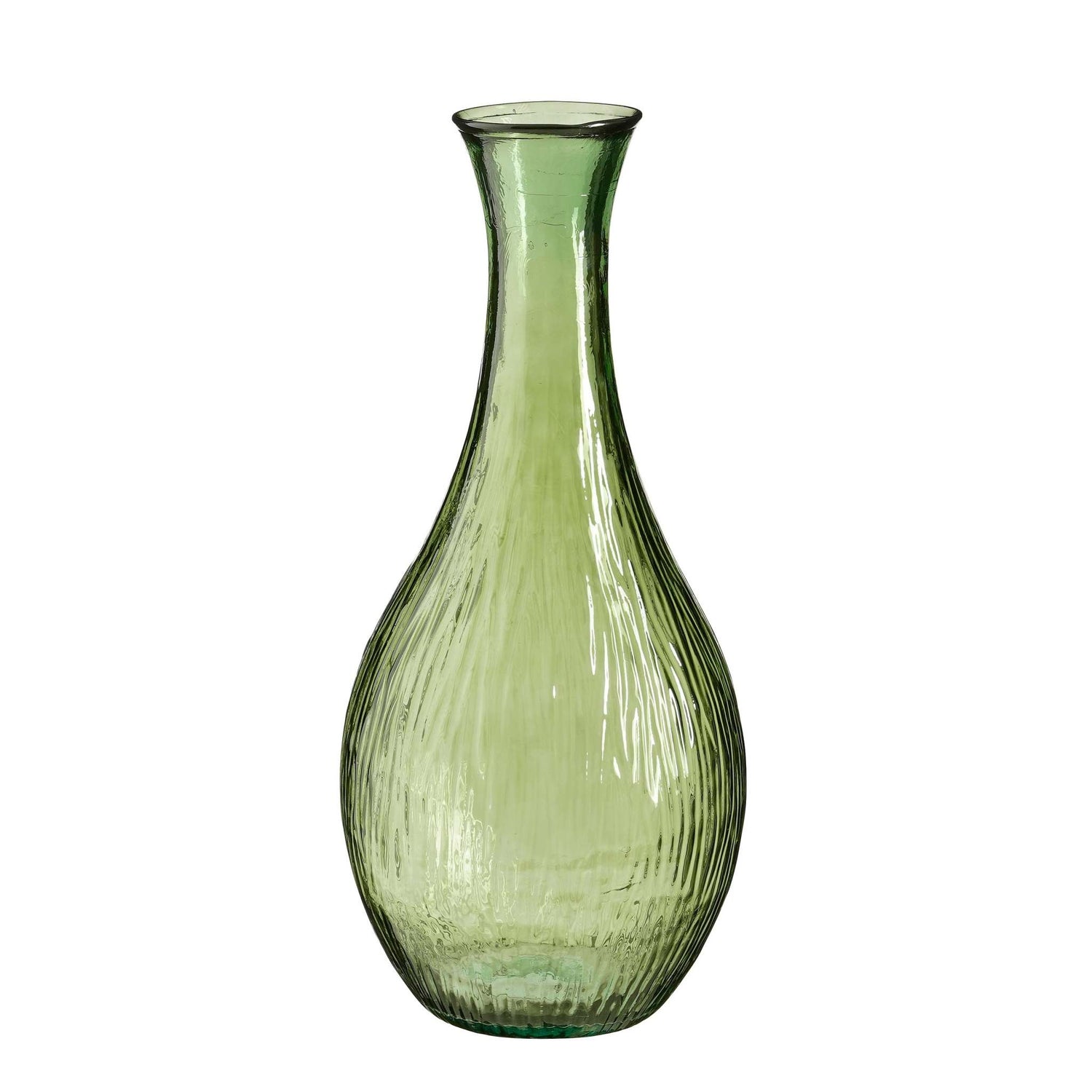 Mica Decorations Vaas Dix - 34x34x75 cm - Gerecycled glas - Groen