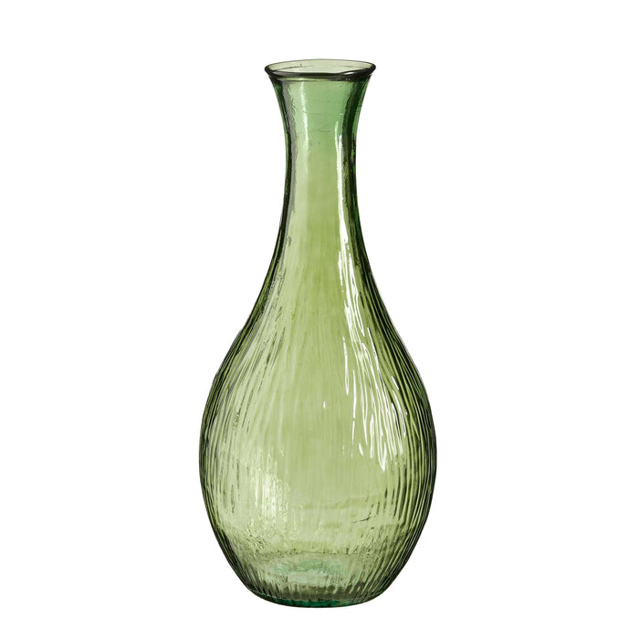 Mica Decorations Vaas Dix - 34x34x75 cm - Gerecycled glas - Groen