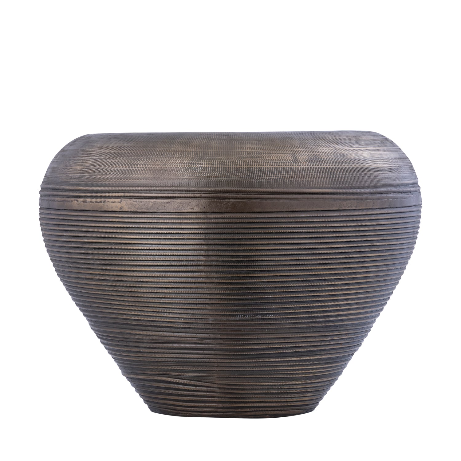 PTMD Dineo Antique Brass Sheet Alu Bombey Pot L