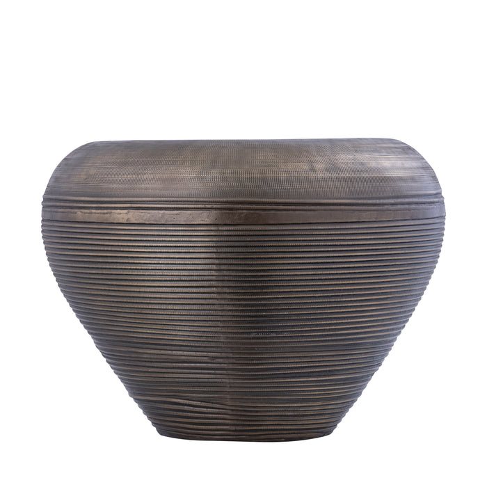 PTMD Dineo Antique Brass Sheet Alu Bombey Pot L