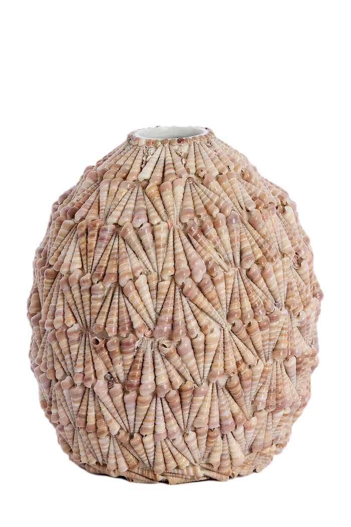 Light & Living - Vaas SHELL - Ø33x37cm - Bruin