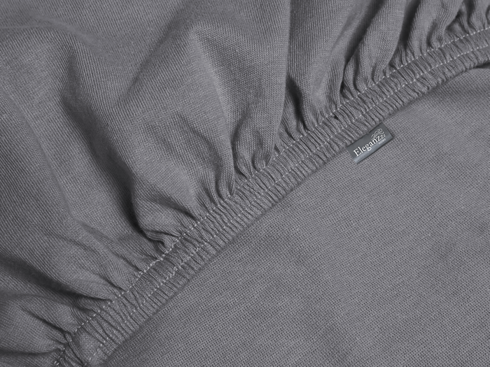 Eleganzzz Hoeslaken Jersey Katoen Stretch 35cm Hoge Hoek - antraciet