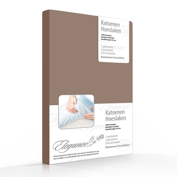 Eleganzzz Hoeslaken Katoen Perkal 35cm Hoekhoogte oud roze