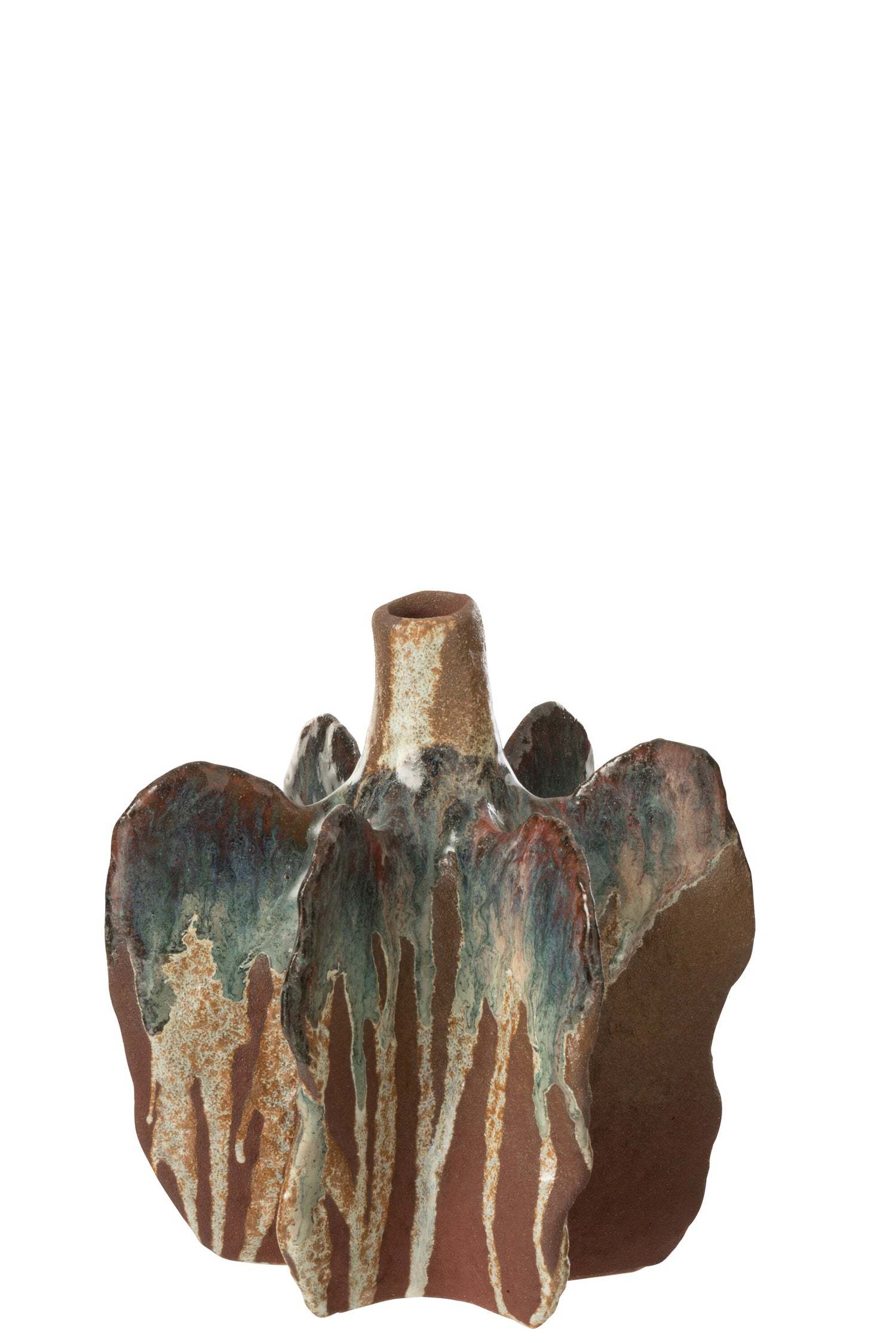 J-Line Vaas Naga Keramiek Roest Bruin Medium