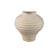 PTMD Mickie Beige Round Bulb Ceramic Vase Ribbed M