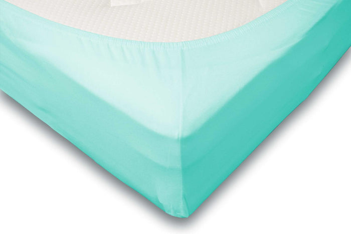 Eleganzzz Hoeslaken Jersey Katoen Stretch 35cm Hoge Hoek - aqua