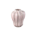 PTMD Hamish Pink Ceramic Round Wavy Shaped Vase M
