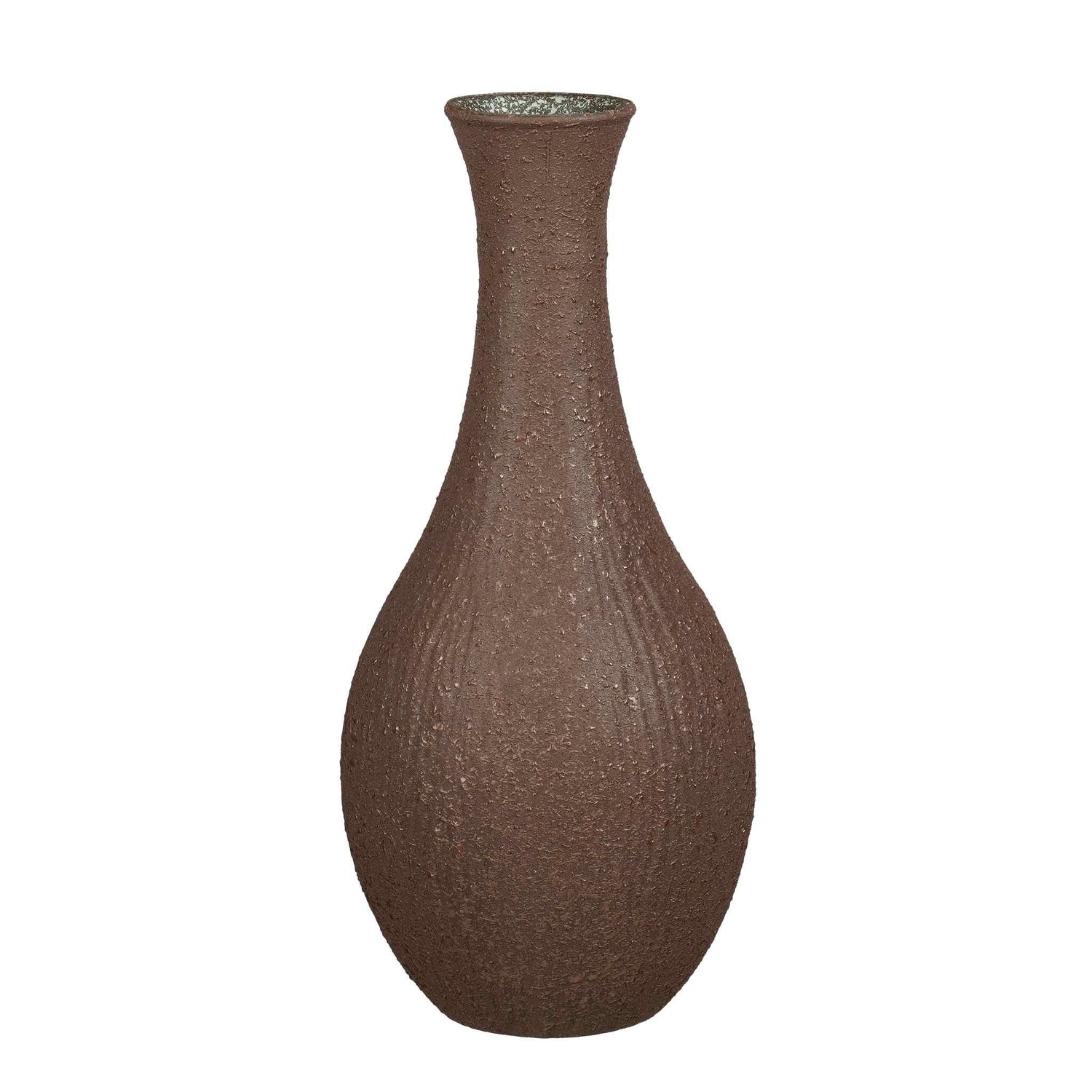 Mica Decorations Vaas Dix - 34x34x75 cm - Gerecycled glas - Donker Bruin