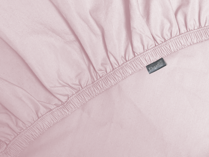 Eleganzzz Hoeslaken Katoen Perkal 35cm Hoekhoogte roze