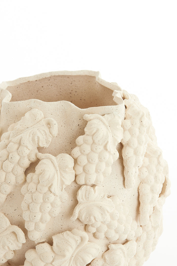 Light & Living - Vaas GRAPES - 33x32.5x31.5cm - Wit