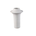 PTMD Rinder White Matt Ceramic Wide Ring Vase High L