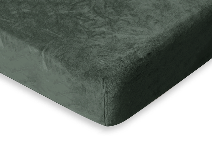 Eleganzzz Hoeslaken Flanel Fleece 35cm Hoekhoogte - green