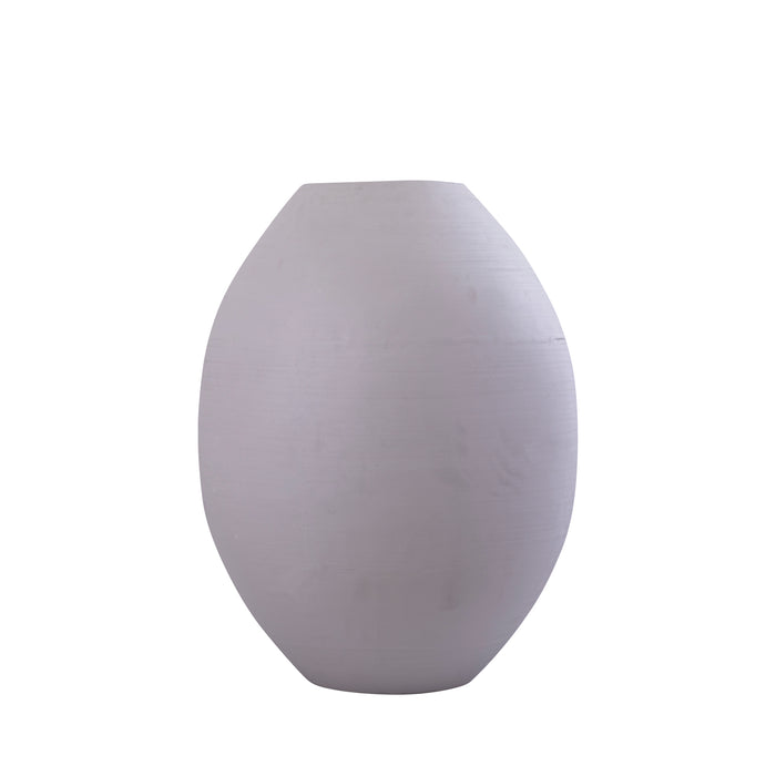 PTMD Nereus Cream Casted Alu Round Pot Clay Texture M