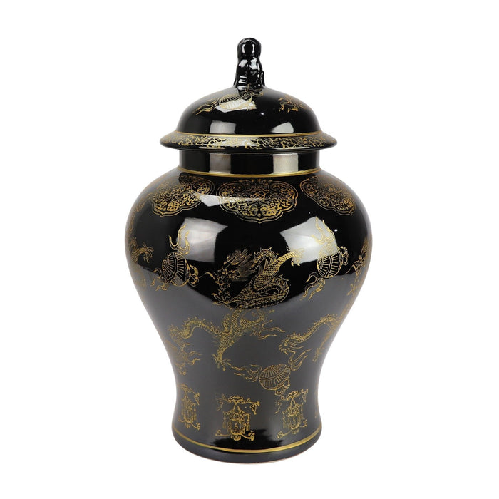 Fine Asianliving Chinese Gemberpot Porselein Zwart