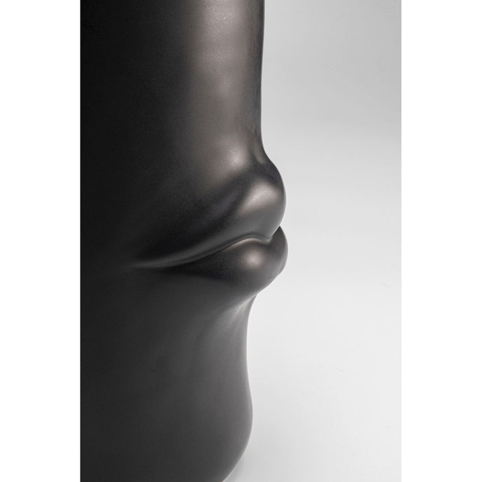 Kare Design vaas - lippen - zwart - 22cm
