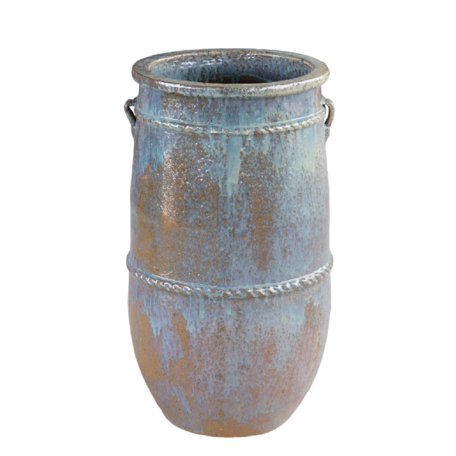 PTMD Serennah Cream Ceramic Jar Pot Rough Finish