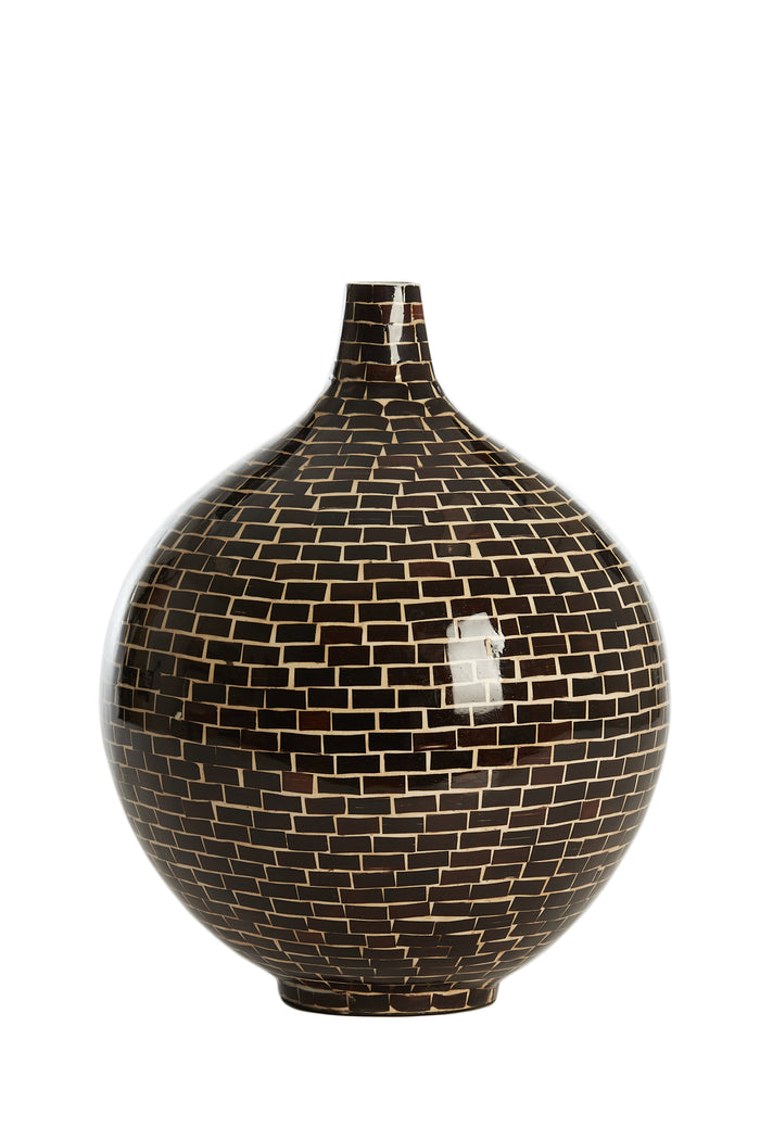 Light & Living - Vaas ELORZA - Ø28x35cm - Bruin