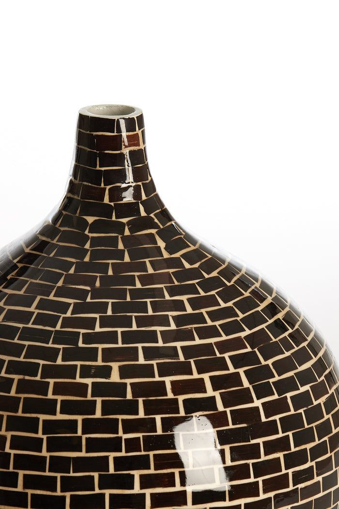 Light & Living - Vaas ELORZA - Ø28x35cm - Bruin