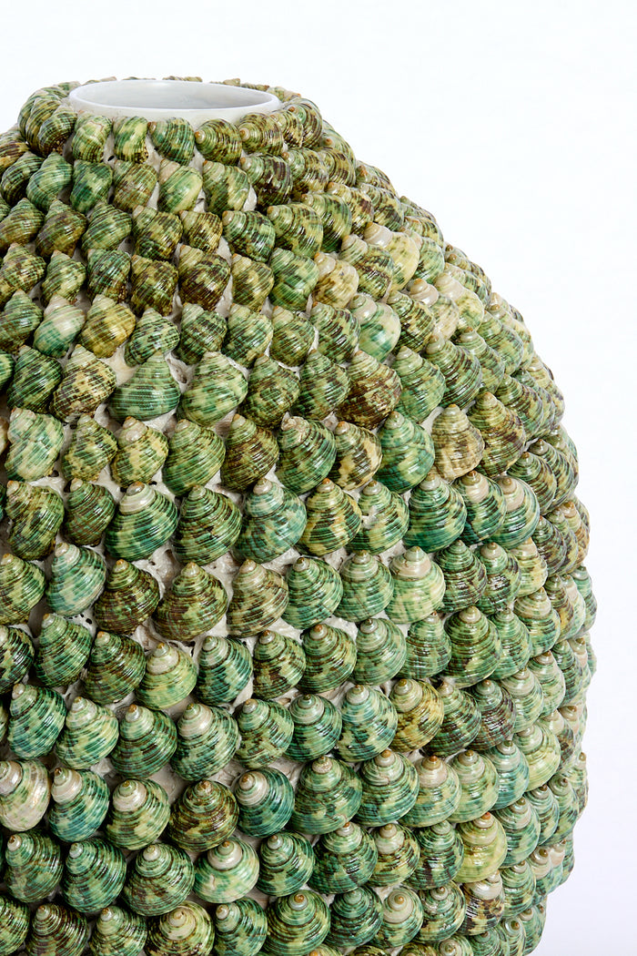 Light & Living - Vaas SHELL - Ø33x37cm - Groen