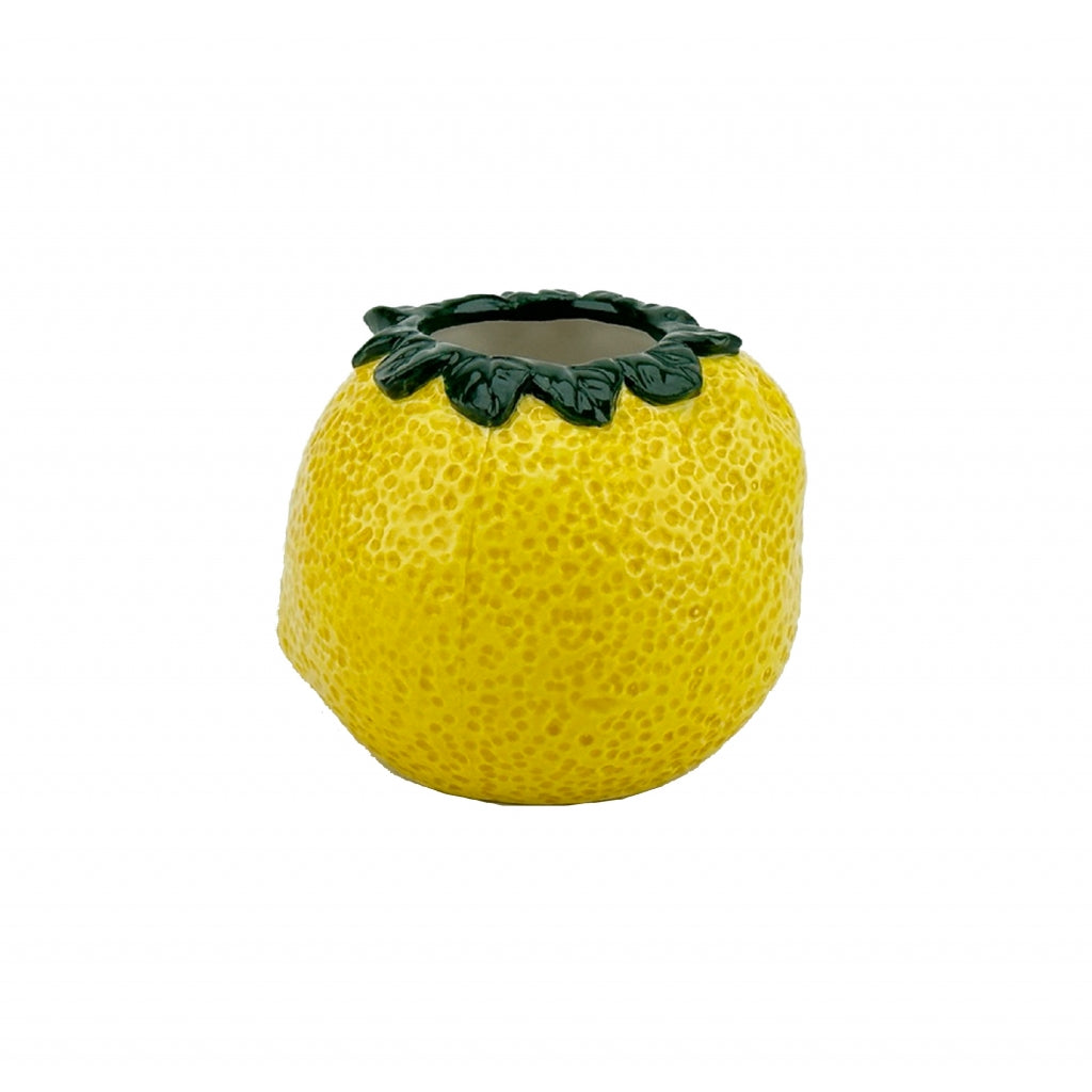 HD Collection Vaas Lemon Geel - Steen - 9x8x9cm (BxHxD)