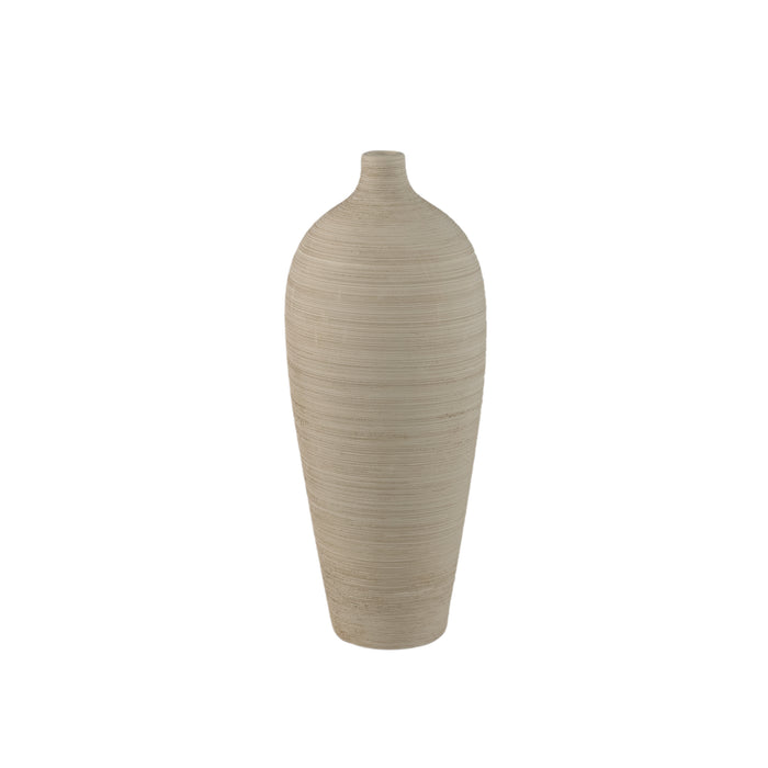 PTMD Cavinn Beige Matt Ceramic Bottle Vase M