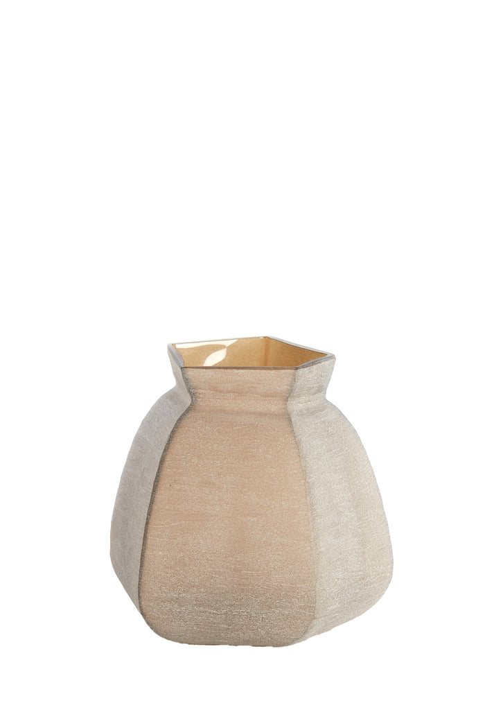 Light&living Vaas 26,5x25,5x27 cm VELIKO glas donker bruin