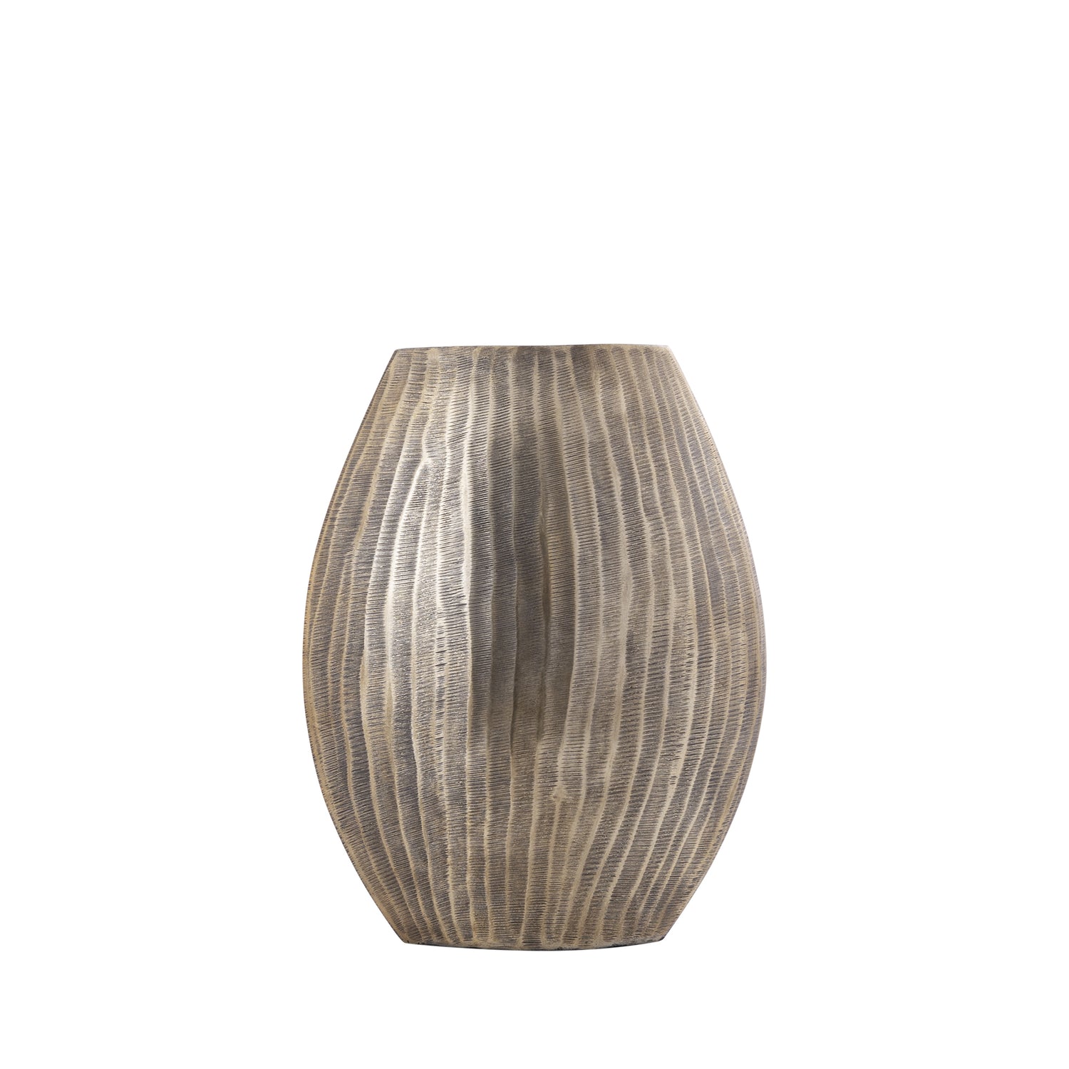 PTMD Jowad Antique Gold Alu Sheet Pot Rib High Oval S