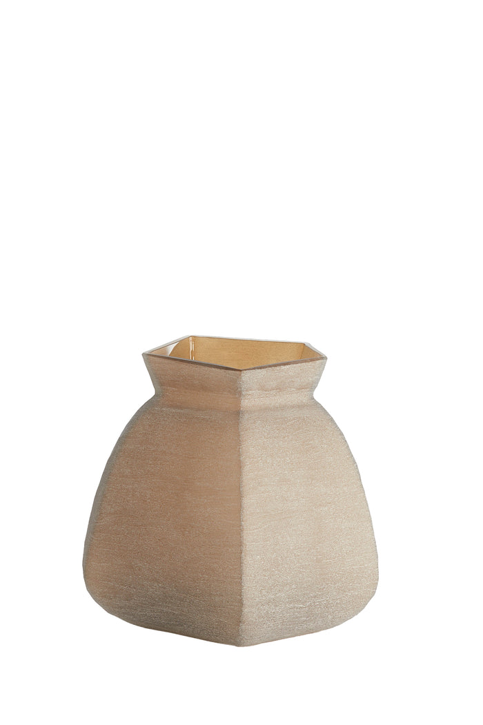 Light&living Vaas 26,5x25,5x27 cm VELIKO glas donker bruin