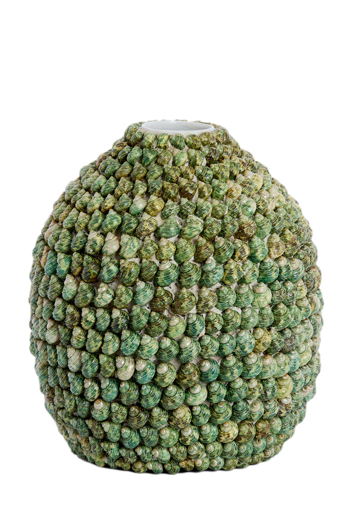 Light & Living - Vaas SHELL - Ø25.5x28cm - Groen