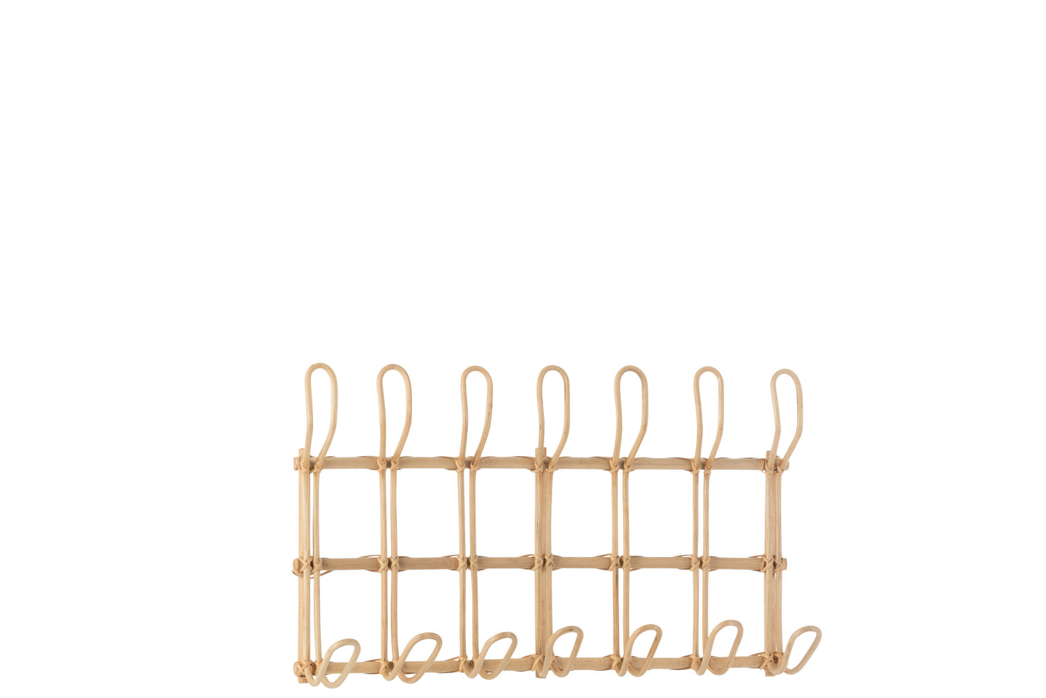 J-line - Kapstok Ellen 6 Haken Rotan Naturel - 55x1x29cm