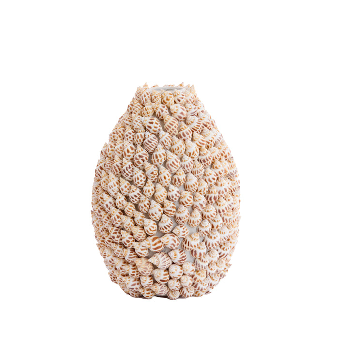 Light & Living - Vaas SHELL - Ø19x28.5cm - Bruin