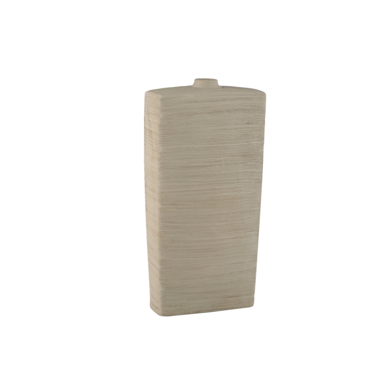 PTMD Janettee Beige Rectangle Shaped Ceramic Bottle L