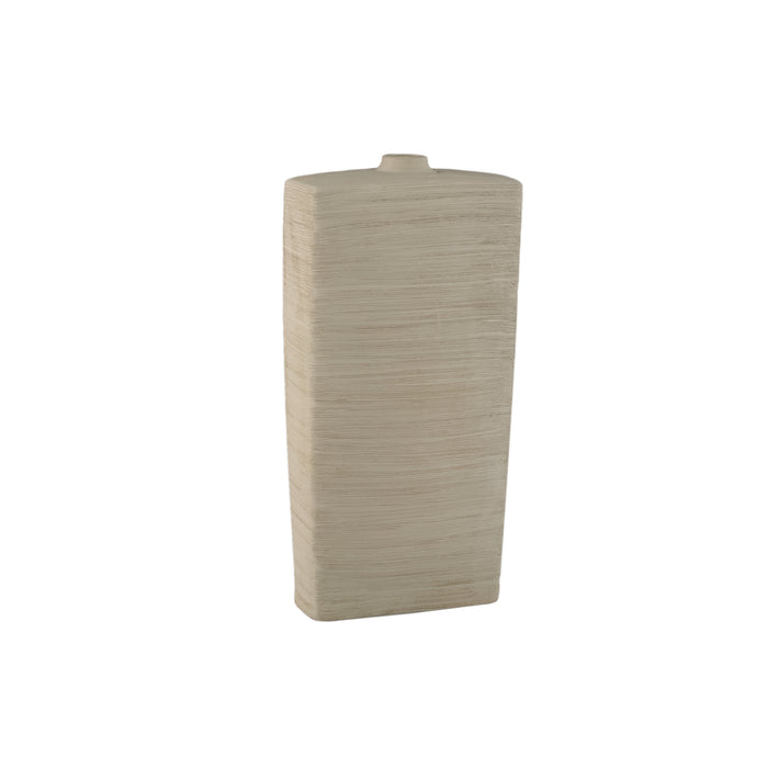 PTMD Janettee Beige Rectangle Shaped Ceramic Bottle L