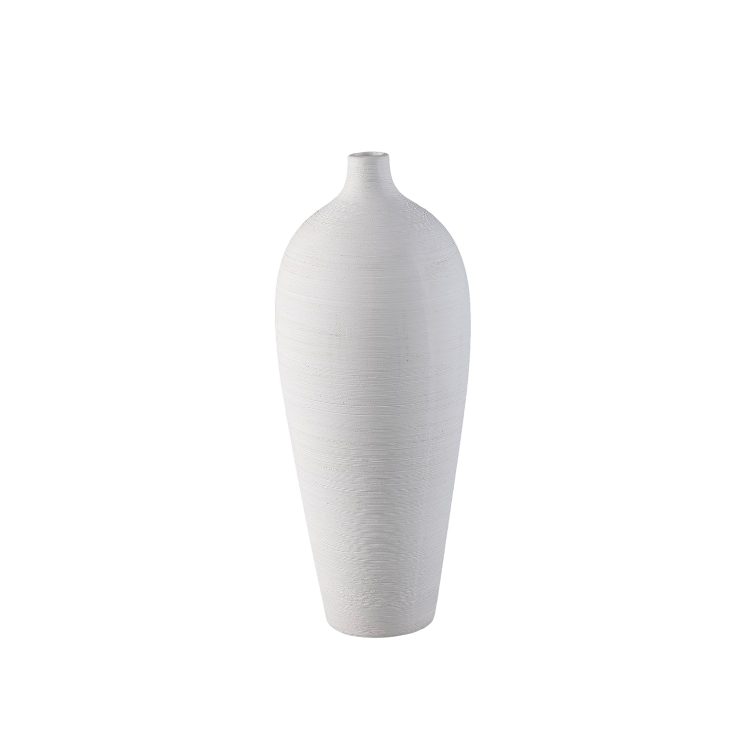 PTMD Cavinn White Matt Ceramic Bottle Vase M