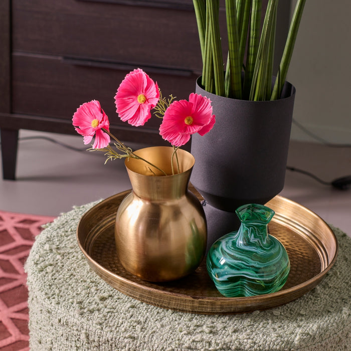 Vaas Iquitos  - Metaal - 16x20x16cm (BxHxD)