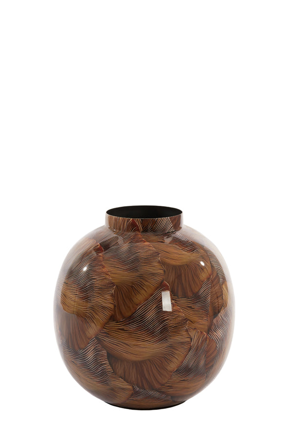Light&living Vaas deco Ø26x27 cm MILOS bruin-licht bruin