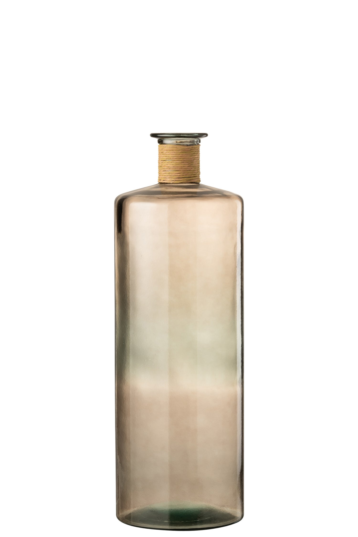 J-Line vaas Safari Breed - glas - lichtbruin - small - 75 cm hoog